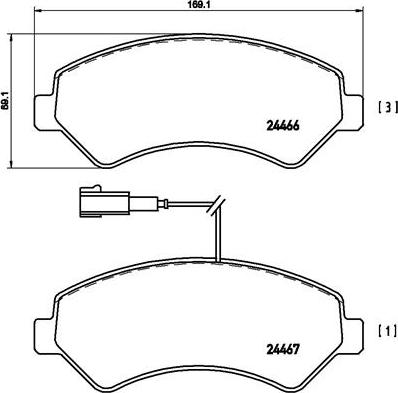 Brembo P 61 094 - Brake Pad Set, disc brake autospares.lv