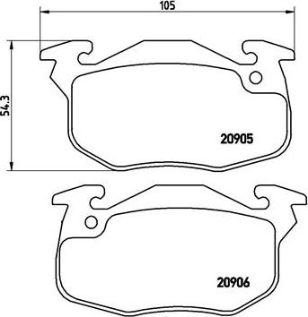 Brembo P 61 097 - Brake Pad Set, disc brake autospares.lv