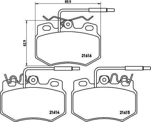 Brembo P 61 041 - Brake Pad Set, disc brake autospares.lv