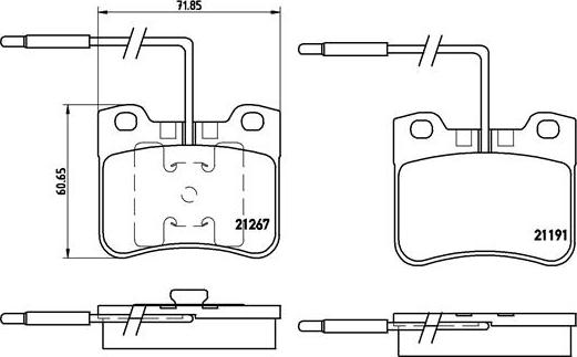 Brembo P 61 047 - Brake Pad Set, disc brake autospares.lv