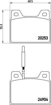 Brembo P 61 005 - Brake Pad Set, disc brake autospares.lv