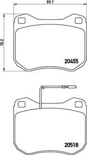 Brembo P 61 017 - Brake Pad Set, disc brake autospares.lv