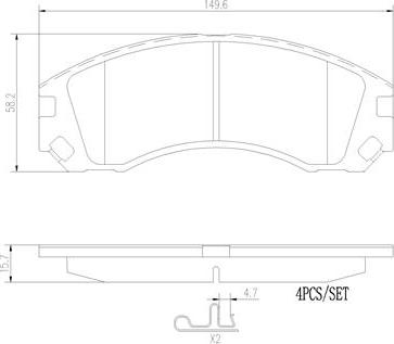 Brembo P61089N - Brake Pad Set, disc brake autospares.lv