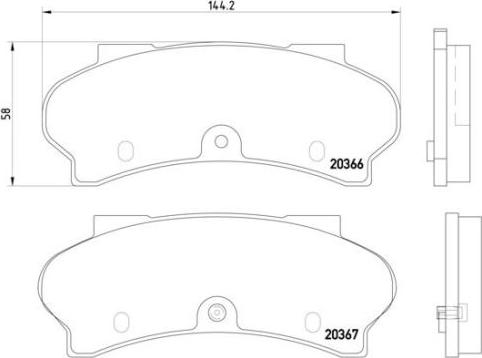 Brembo P 61 033 - Brake Pad Set, disc brake autospares.lv