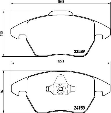 Brembo P 61 076X - Brake Pad Set, disc brake autospares.lv