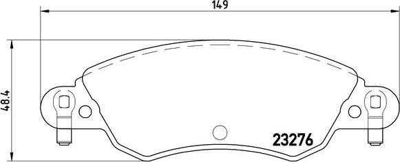 Brembo P 61 070 - Brake Pad Set, disc brake autospares.lv