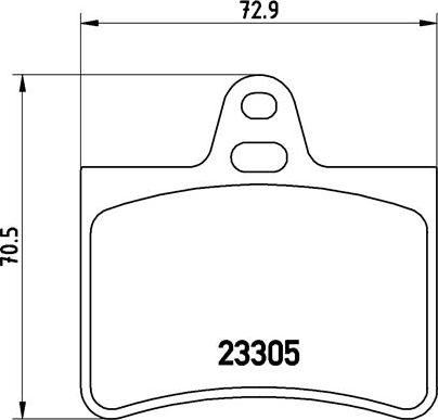 Brembo P 61 073 - Brake Pad Set, disc brake autospares.lv