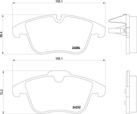 Brembo P 61 106X - Brake Pad Set, disc brake autospares.lv