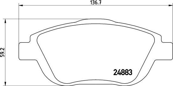 Brembo P 61 103X - Brake Pad Set, disc brake autospares.lv