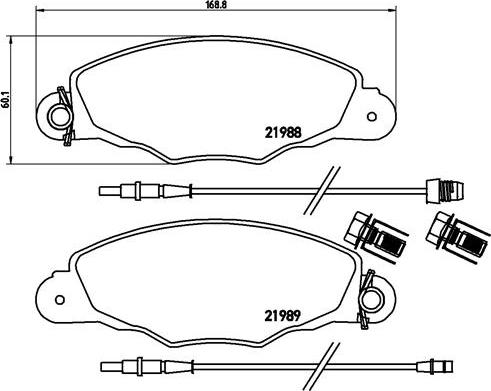 Brembo P 61 102 - Brake Pad Set, disc brake autospares.lv