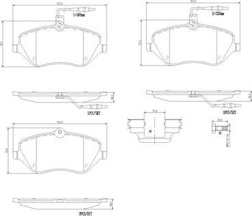 Brembo P61119N - Brake Pad Set, disc brake autospares.lv