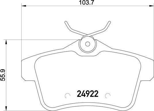 Brembo P 61 114 - Brake Pad Set, disc brake autospares.lv