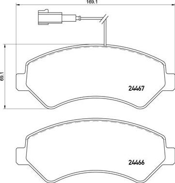 Brembo P 61 118 - Brake Pad Set, disc brake autospares.lv