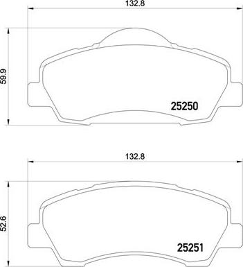 Brembo P 61 113 - Brake Pad Set, disc brake autospares.lv