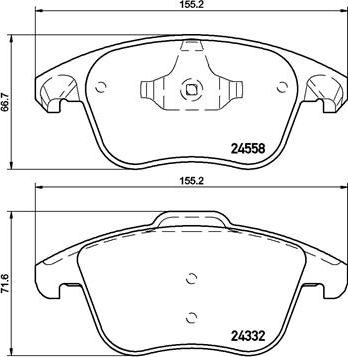 Brembo P 61 117X - Brake Pad Set, disc brake autospares.lv