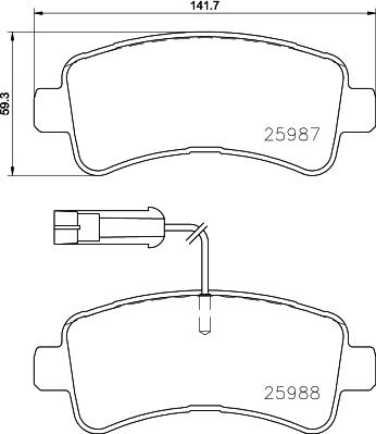 Brembo P 61 130 - Brake Pad Set, disc brake autospares.lv