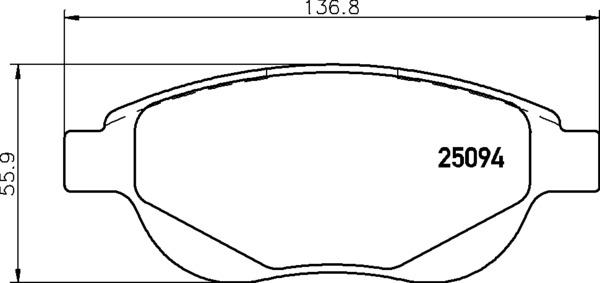 Brembo P 61 137 - Brake Pad Set, disc brake autospares.lv