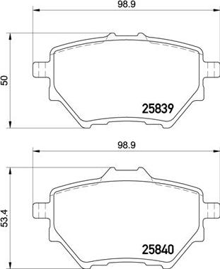 Brembo P 61 122 - Brake Pad Set, disc brake autospares.lv