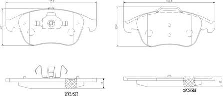 Brembo P68045N - Brake Pad Set, disc brake autospares.lv