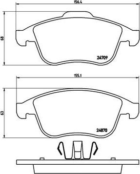 Brembo P 68 045 - Brake Pad Set, disc brake autospares.lv