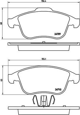 Brembo P 68 046 - Brake Pad Set, disc brake autospares.lv