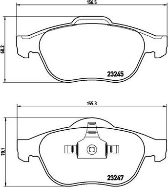 Brembo P 68 040 - Brake Pad Set, disc brake autospares.lv