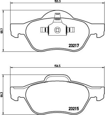 Brembo P 68 048X - Brake Pad Set, disc brake autospares.lv