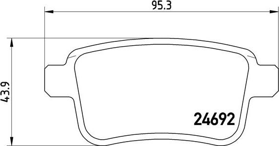 Brembo P 68 043 - Brake Pad Set, disc brake autospares.lv