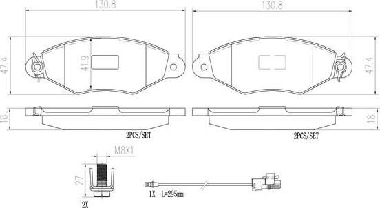 Brembo P68042N - Brake Pad Set, disc brake autospares.lv