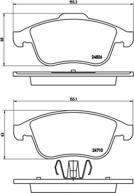 Brembo P 68 047X - Brake Pad Set, disc brake autospares.lv