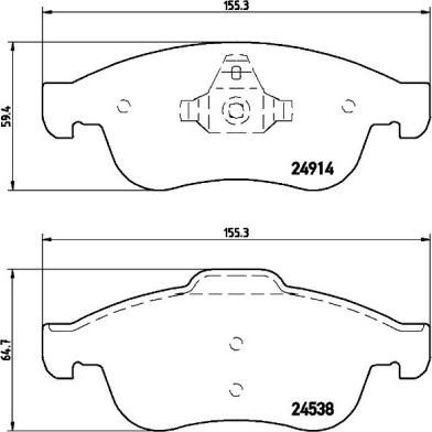 Brembo P 68 050X - Brake Pad Set, disc brake autospares.lv