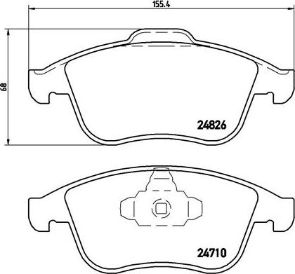 Brembo P 68 052 - Brake Pad Set, disc brake autospares.lv