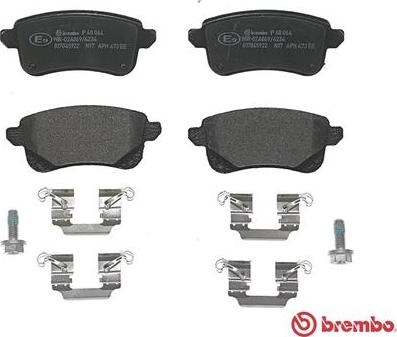 Brembo P 68 064 - Brake Pad Set, disc brake autospares.lv