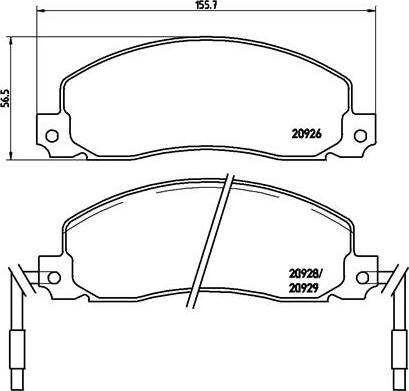 Brembo P 68 006 - Brake Pad Set, disc brake autospares.lv