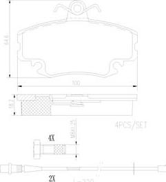 Brembo P68008N - Brake Pad Set, disc brake autospares.lv