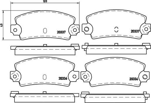 Brembo P 68 002 - Brake Pad Set, disc brake autospares.lv