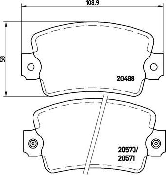 Brembo P 68 007 - Brake Pad Set, disc brake autospares.lv