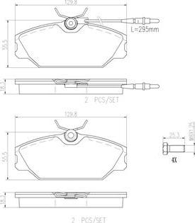 Brembo P68014N - Brake Pad Set, disc brake autospares.lv