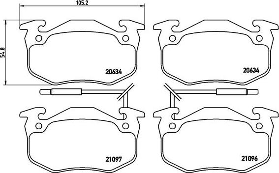 Brembo P 68 015 - Brake Pad Set, disc brake autospares.lv