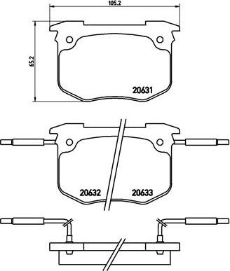 Brembo P 68 011 - Brake Pad Set, disc brake autospares.lv