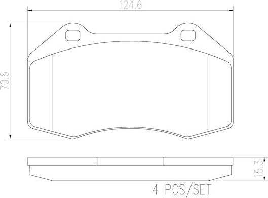 Brembo P68036N - Brake Pad Set, disc brake autospares.lv