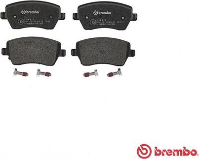 Brembo P 68 033 - Brake Pad Set, disc brake autospares.lv