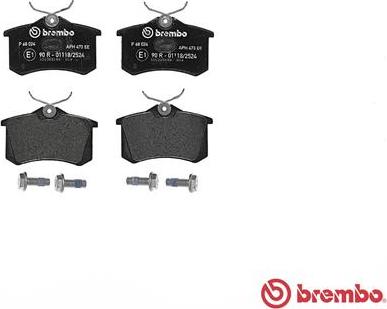 Brembo P 68 024 - Brake Pad Set, disc brake autospares.lv