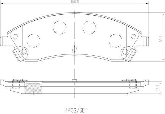 Brembo P09019N - Brake Pad Set, disc brake autospares.lv