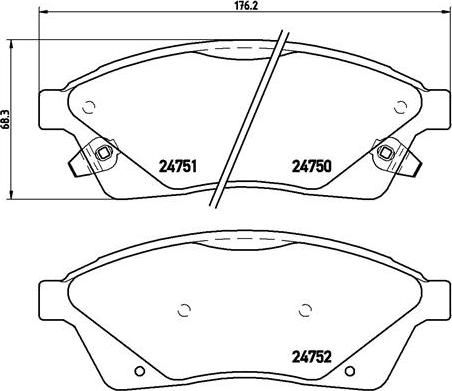 Brembo P 09 010 - Brake Pad Set, disc brake autospares.lv