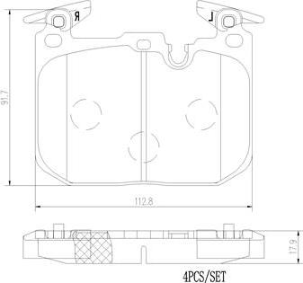 Brembo P06096N - Brake Pad Set, disc brake autospares.lv