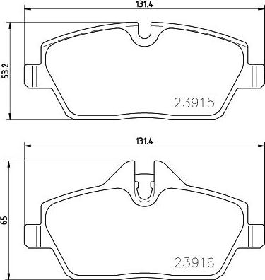 Brembo P 06 091 - Brake Pad Set, disc brake autospares.lv