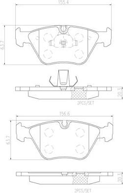 Brembo P06043N - Brake Pad Set, disc brake autospares.lv