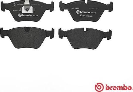 Brembo P 06 043 - Brake Pad Set, disc brake autospares.lv