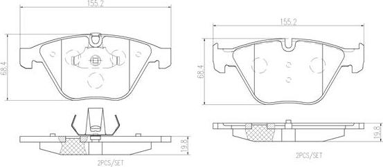 Brembo P06054N - Brake Pad Set, disc brake autospares.lv